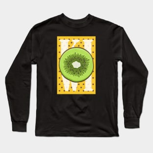 Kiwi fruit Retro Poster Long Sleeve T-Shirt